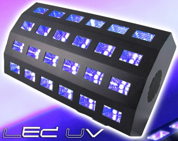 BeamZ "BUV463" 24x 3 Watt UV Schwarzlicht LED DMX Fluter Scheinwerfer Licht