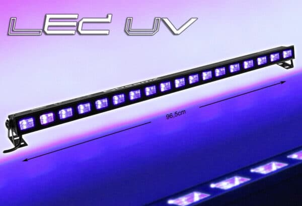 BeamZ "BUV183" 18x 3W UV Schwarzlicht LED Bar Leiste mit Schalter! Blacklight!