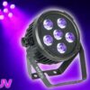 IBIZA PARLED606UV LED PAR Scheinwerfer UV 6x6W schwarzlicht Party Disco Club DJ