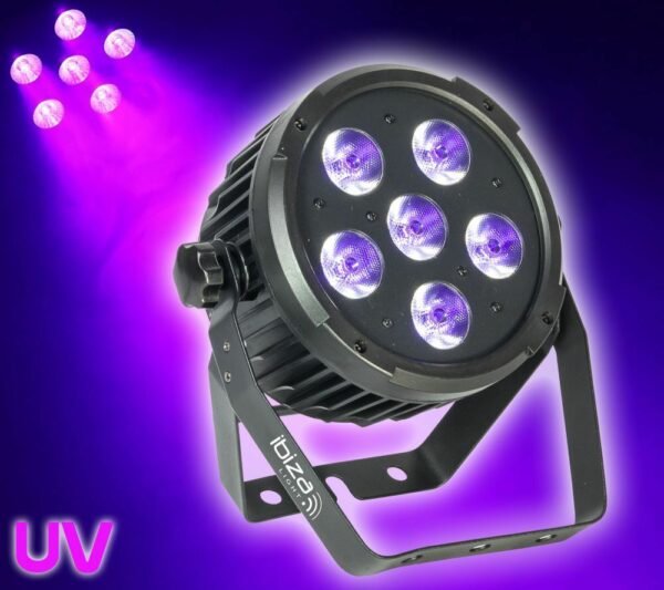 IBIZA PARLED606UV LED PAR Scheinwerfer UV 6x6W schwarzlicht Party Disco Club DJ