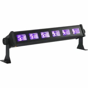 IBIZA LED-UVBAR6 UV Schwarzlicht LEISTE 6x3 WATT LICHT EVENT BELEUCHTUNG BÜHNE