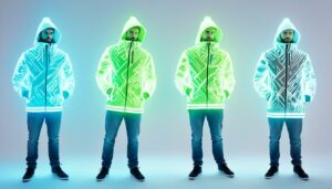 Kombination von Schwarzlicht und anderen Lichttechnologien.