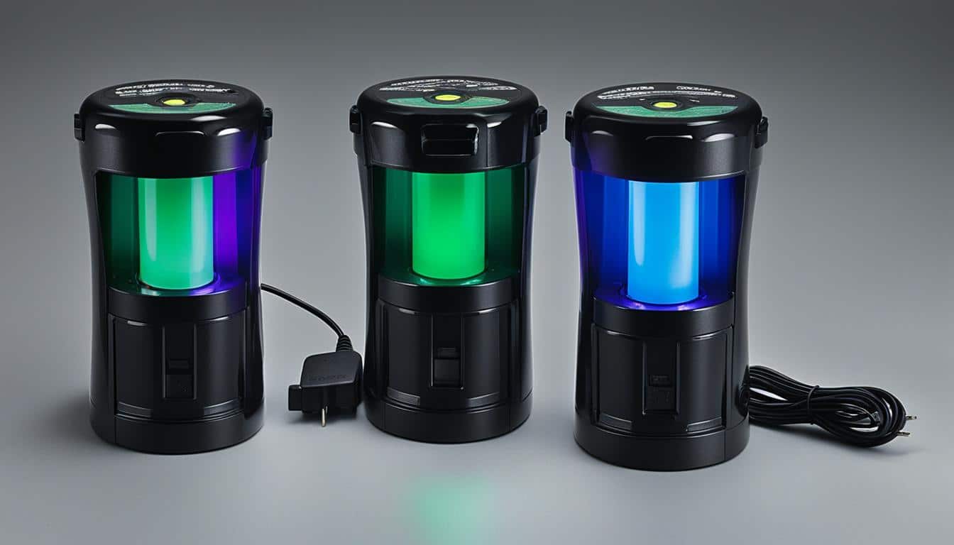 Tests: Batteriebetriebene vs. Netzbetriebene Schwarzlichtlampen.